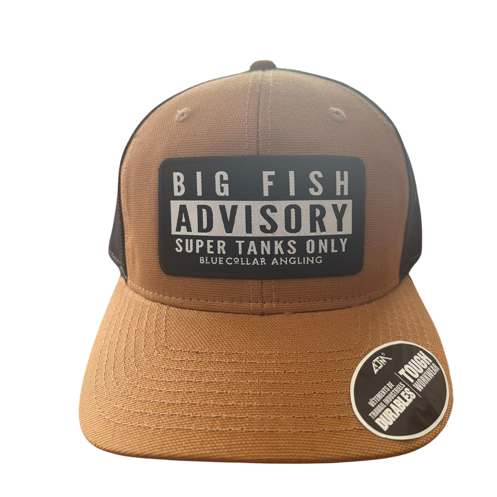 Big Fish Advisory on Khaki hat – BLUE COLLAR ANGLING