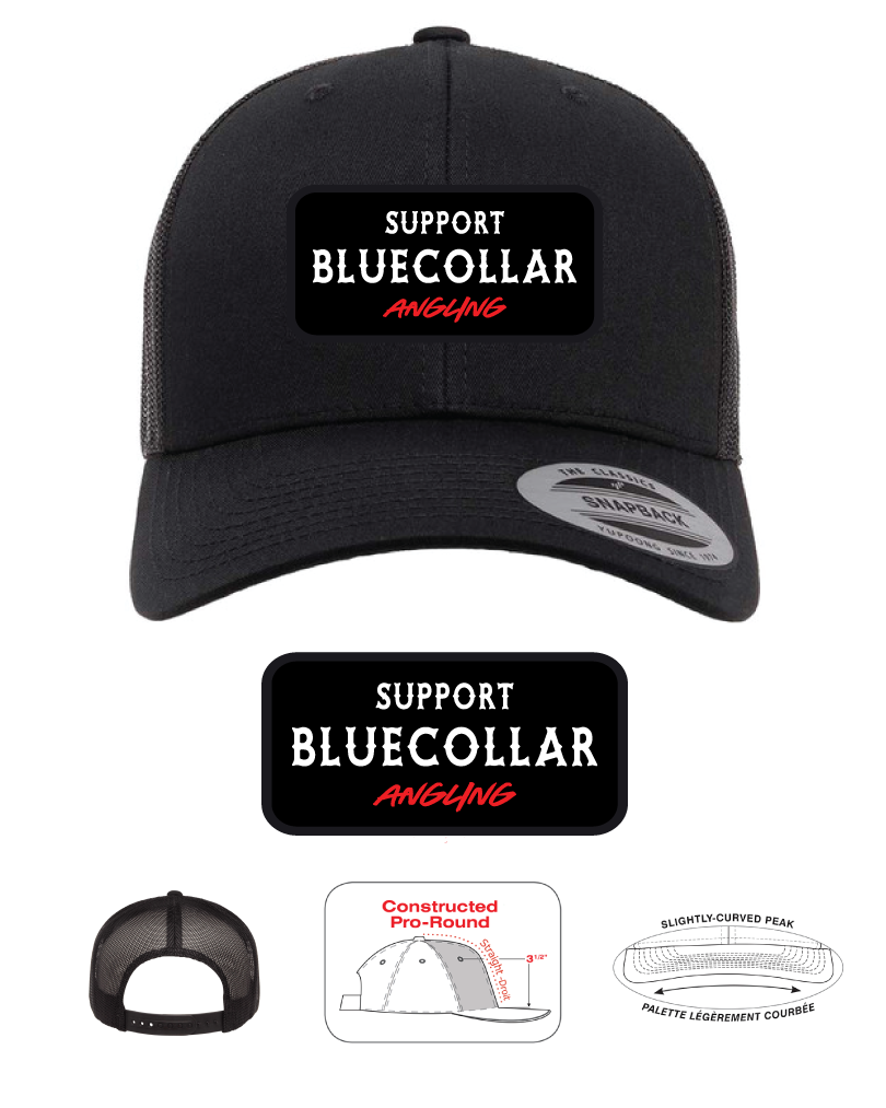 Black on Black Support Hat Black patch